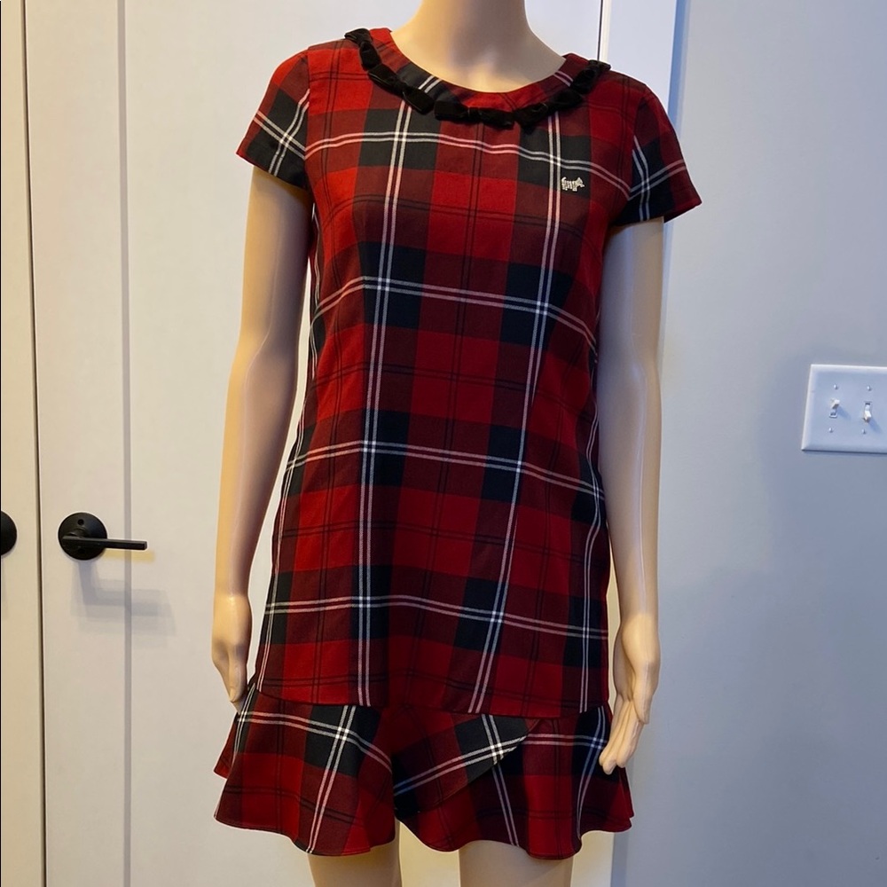 Scottish House Red Plaid Dress M